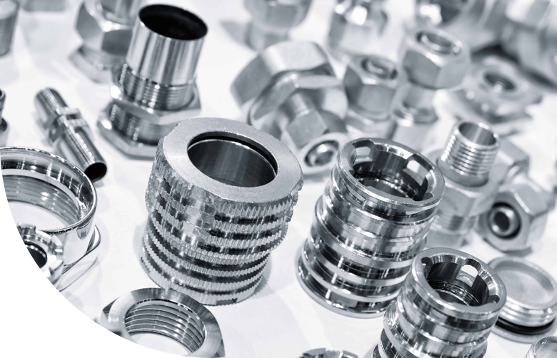 Bunch of CNC machining parts in Advance CNC machine at West Chester, OH